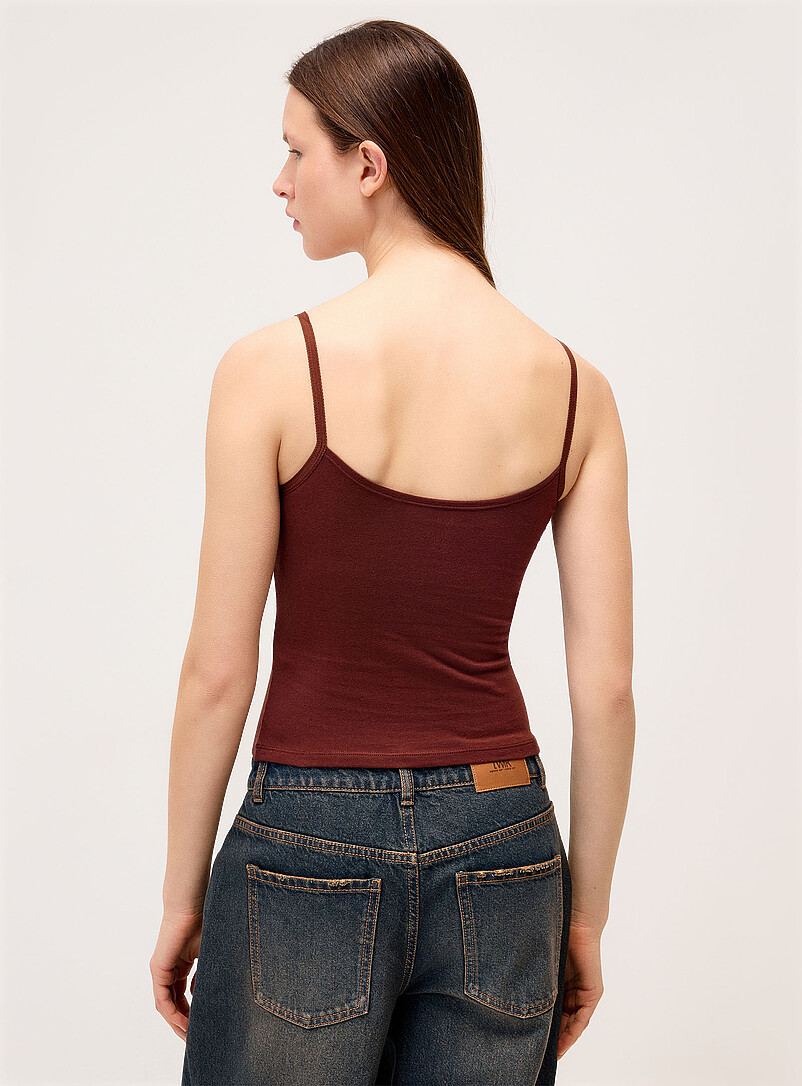 Twik Slate Blue Ruched centre cami for women