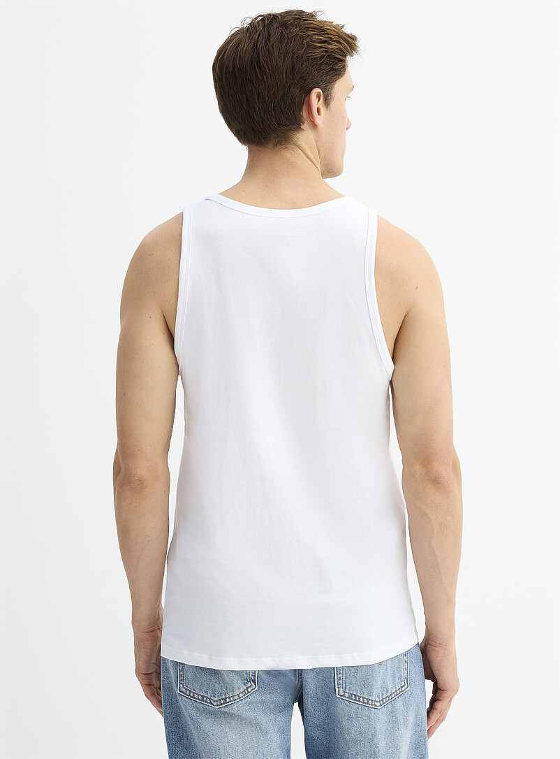 Le 31: La camisole pur coton biologique <b>Coupe standard</b> Blanc pour homme