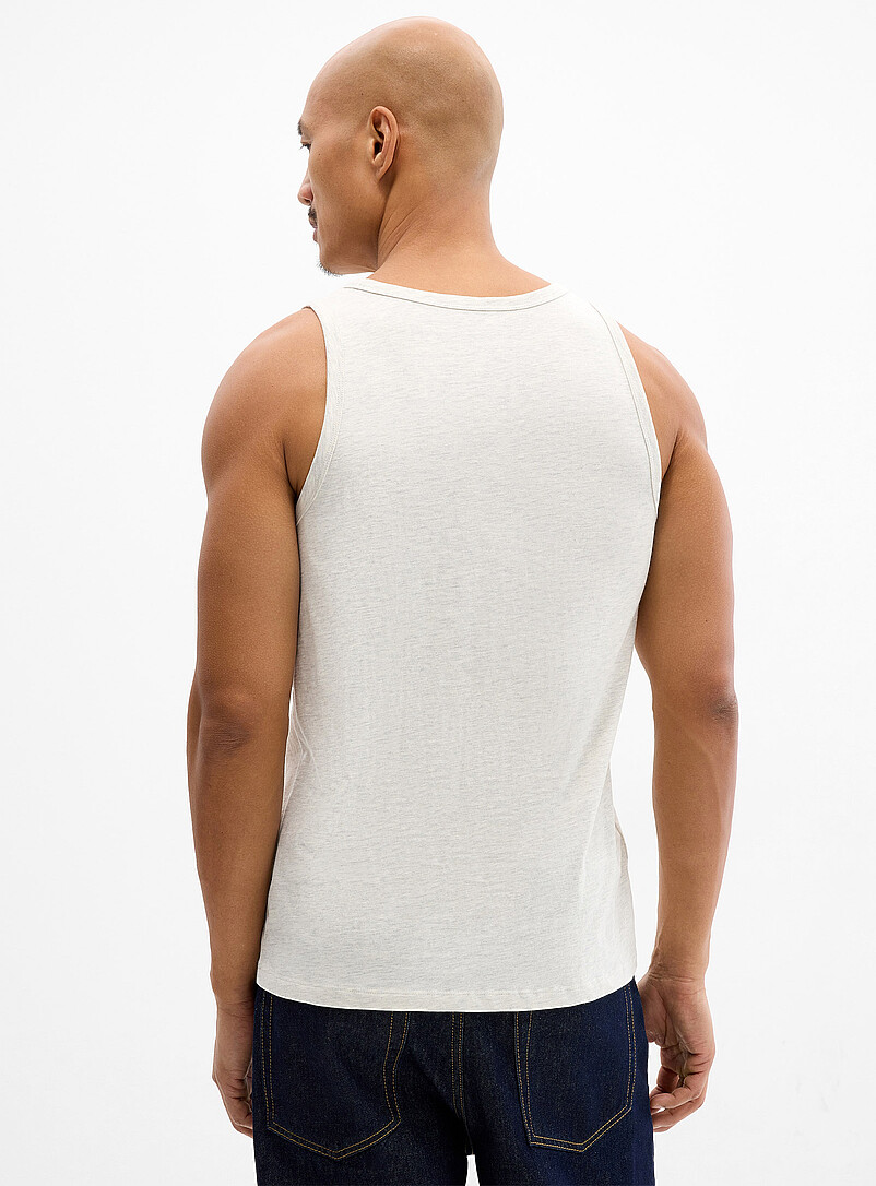 Le 31: La camisole pur coton biologique <b>Coupe standard</b> Blanc pour homme