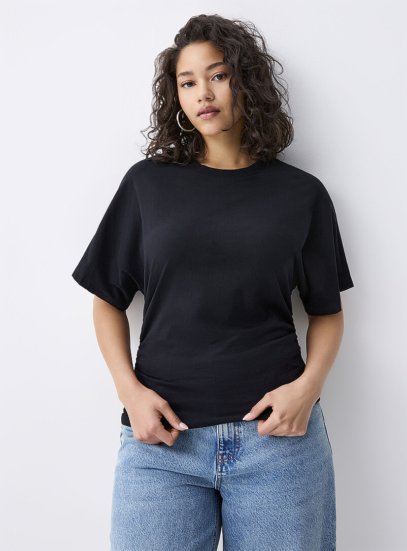 Twik Brown Gathered waist T-shirt for women