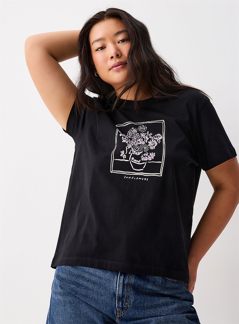 Twik: Le t-shirt imprim&eacute; <b>Coupe d&eacute;contract&eacute;e</b> P&ecirc;che pour femme