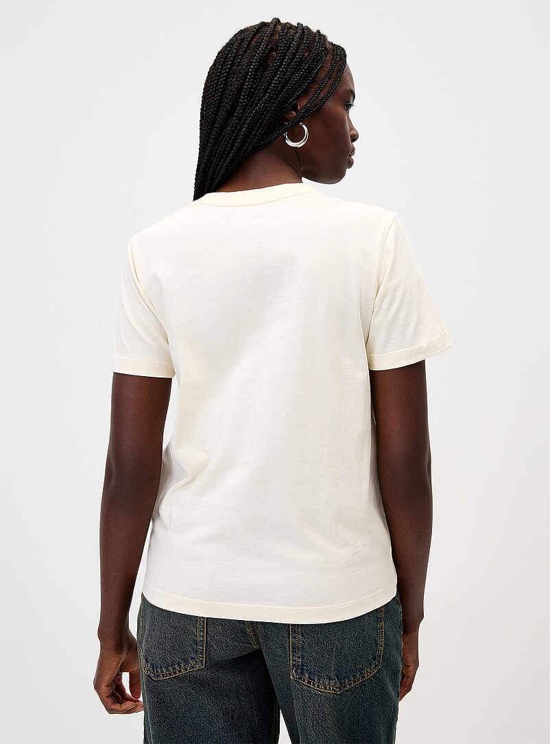 Twik Peach Printed tee <b>Relaxed fit</b> for women