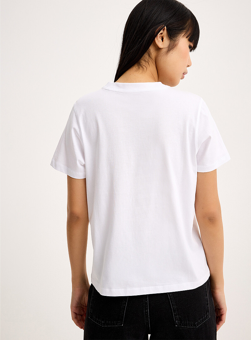 Twik Peach Printed tee <b>Relaxed fit</b> for women
