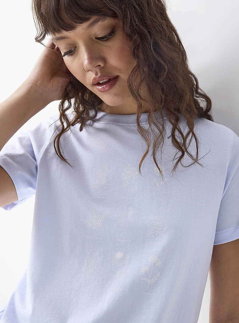 Twik Peach Printed tee <b>Relaxed fit</b> for women