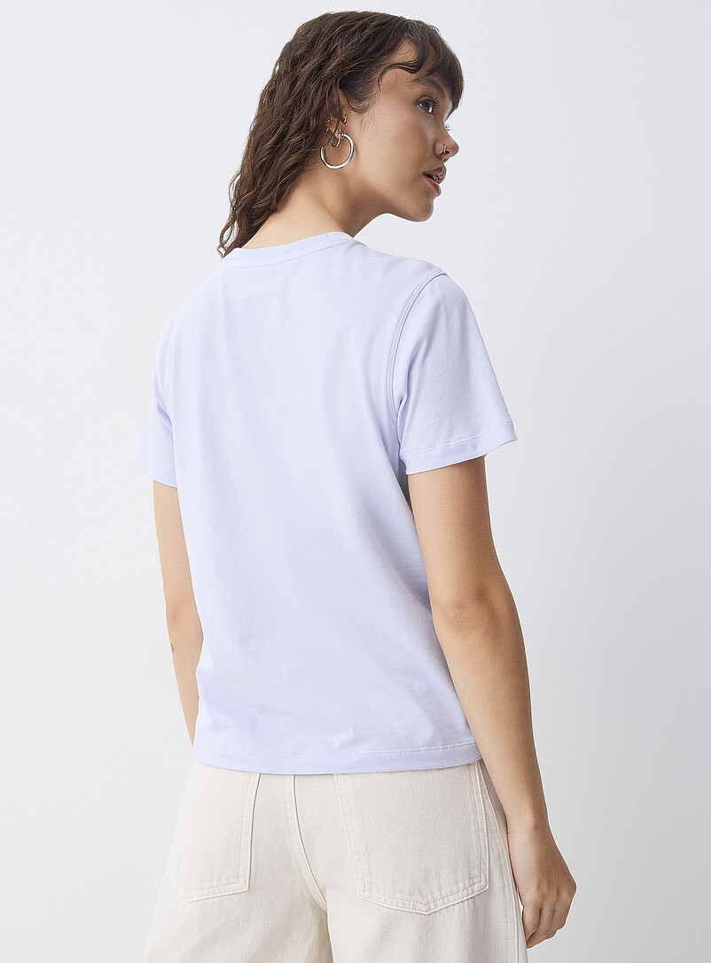 Twik Peach Printed tee <b>Relaxed fit</b> for women
