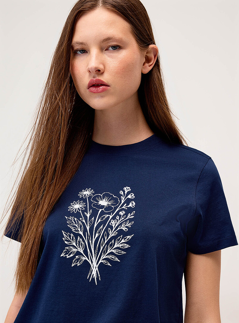 Twik: Le t-shirt imprim&eacute; <b>Coupe d&eacute;contract&eacute;e</b> P&ecirc;che pour femme