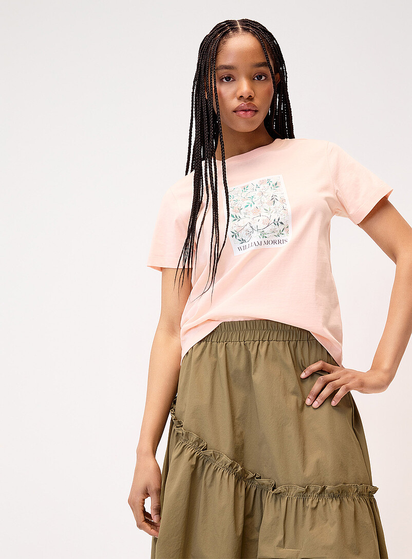 Twik: Le t-shirt imprim&eacute; <b>Coupe d&eacute;contract&eacute;e</b> P&ecirc;che pour femme