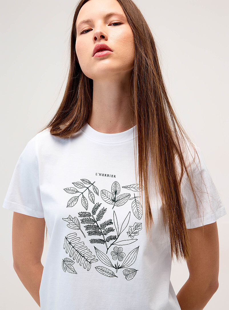 Twik Peach Printed tee <b>Relaxed fit</b> for women