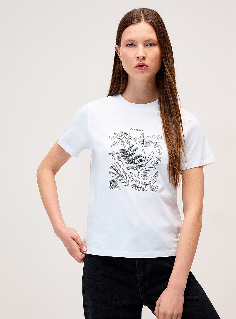 Twik: Le t-shirt imprim&eacute; <b>Coupe d&eacute;contract&eacute;e</b> P&ecirc;che pour femme