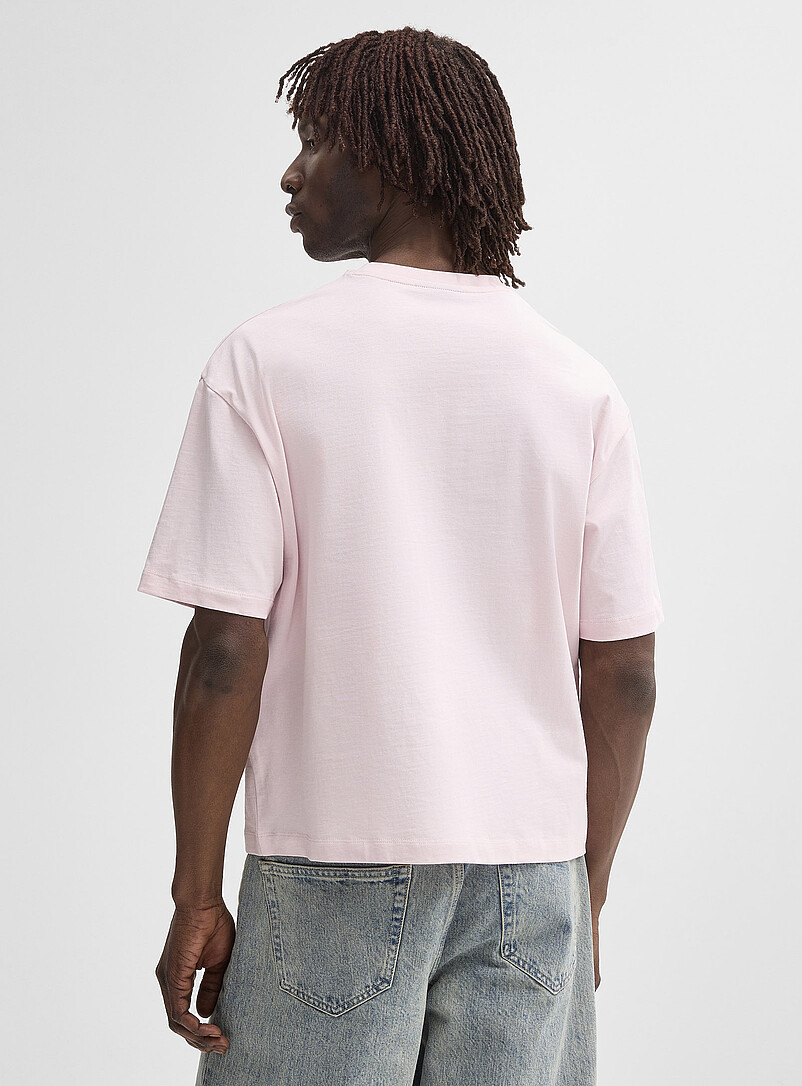 Le 31: Le t-shirt broderie estivale <b>Coupe surdimensionn&eacute;e</b> Blanc cass&eacute; pour homme