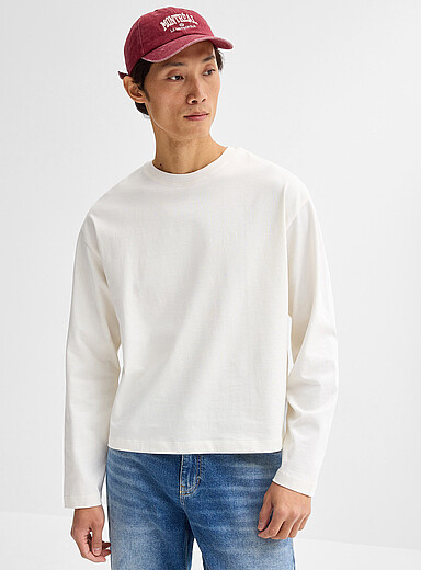 Le t-shirt manches longues coton biologique <b>Coupe surdimensionn&eacute;e</b>
