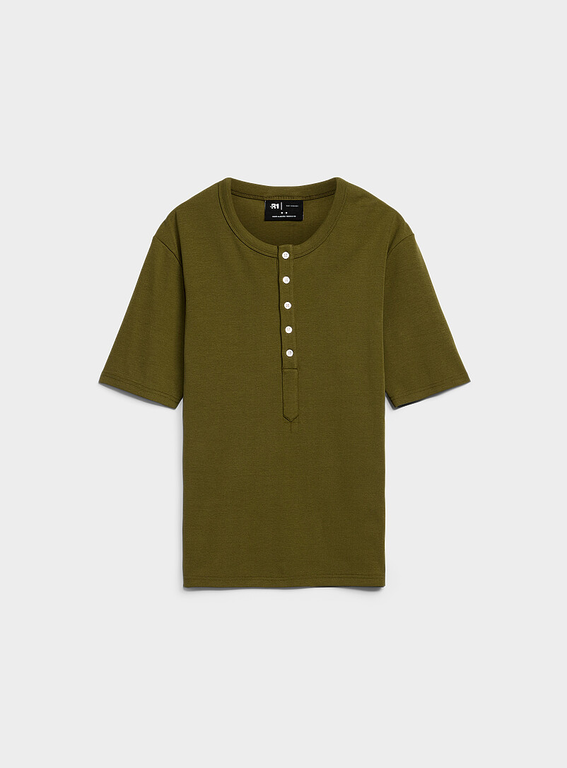 Stretch jersey Henley T-shirt Slim fit | Le 31 | | Simons