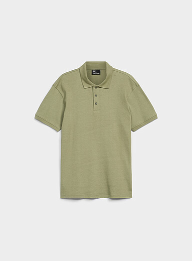 Modal-blend ribbed polo