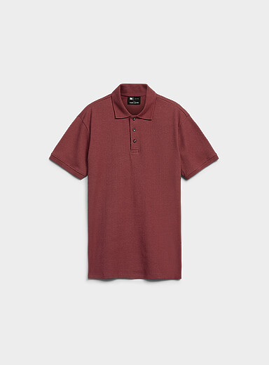 Modal-blend ribbed polo