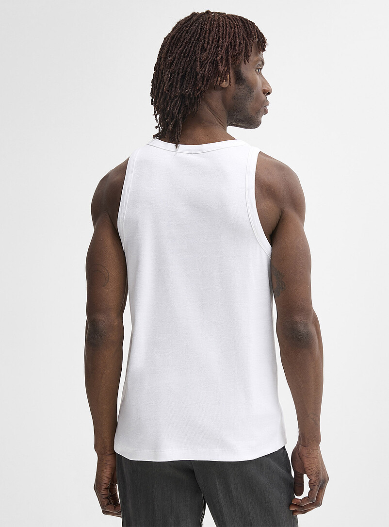 Le 31: La camisole jersey extensible c&ocirc;tel&eacute; Ivoire - Beige cr&egrave;me pour homme