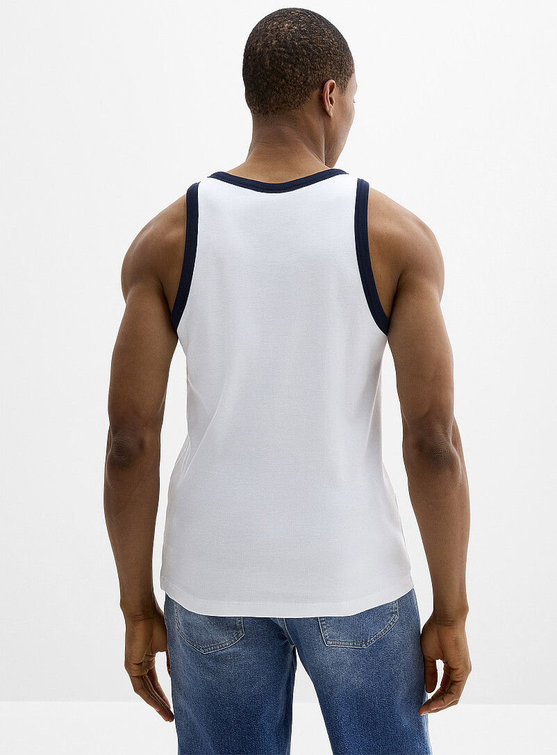 Le 31: La camisole r&eacute;tro Noir pour homme