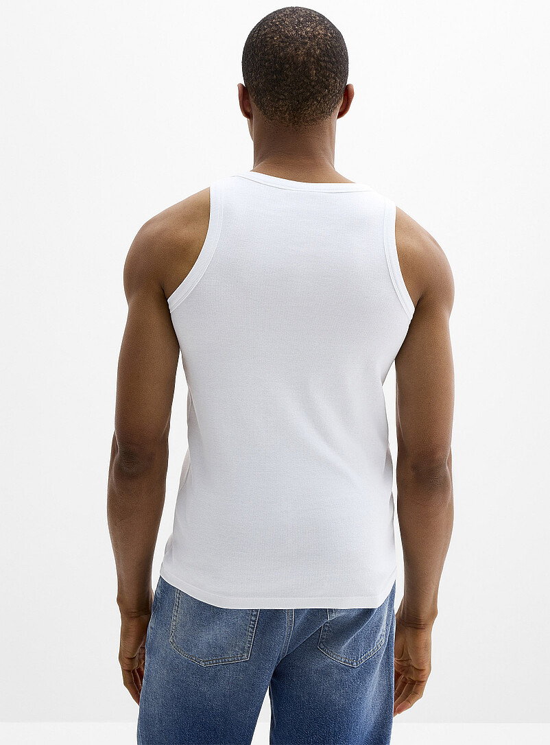 Le 31: La camisole jersey c&ocirc;tel&eacute; Jaune p&acirc;le pour homme