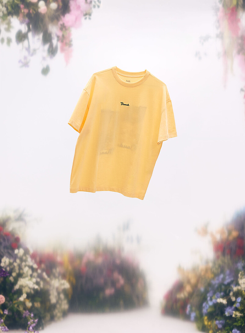 Twik: Le t-shirt Le D&eacute;jeuner Coupe ample <b>Collection En hommage &agrave; Claude Monet</b> Jaune ma&iuml;s - Vanille pour femme