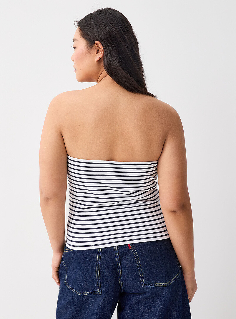 Twik: Le tube ray&eacute; Bleu marine - Bleu nuit pour femme