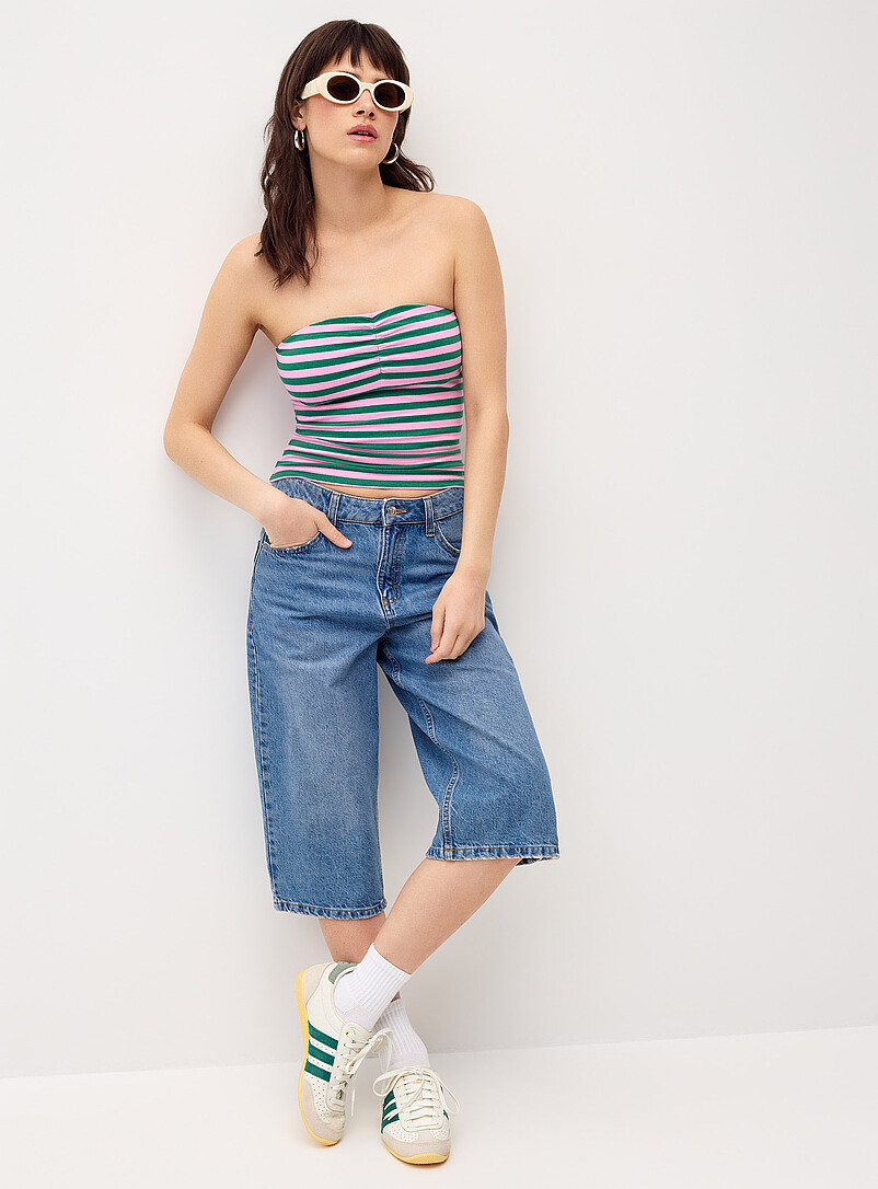 Twik: Le tube ray&eacute; Bleu marine - Bleu nuit pour femme