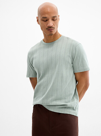 Le t-shirt jersey rayures pointelles