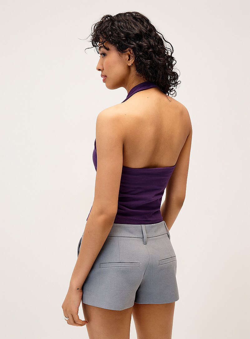 Twik Mossy Green Eyelets halter cami for women