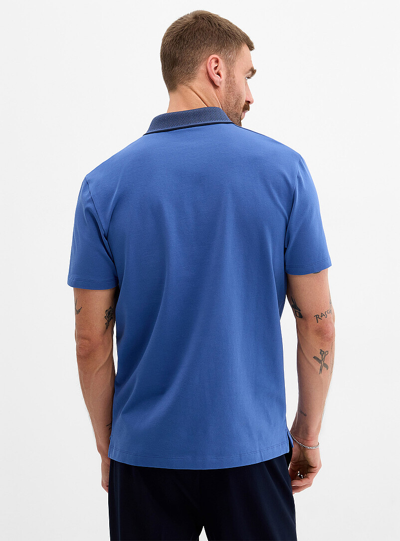 Le 31: Le polo jersey col tricot chevrons Taupe pour homme
