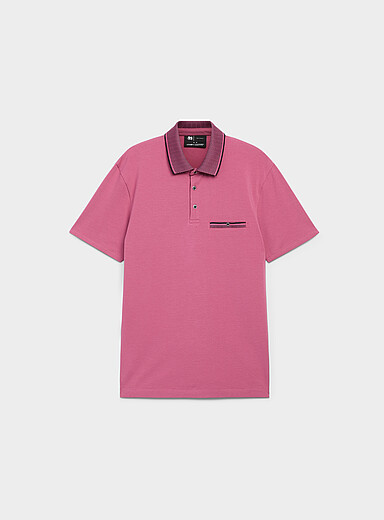 Le polo jersey col tricot chevrons