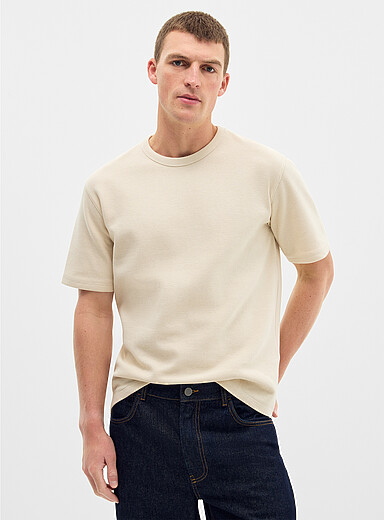 Le t-shirt microgaufr&eacute; <b>Coupe confort</b>