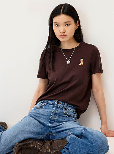 Little embroidery T-shirt <b>Relaxed fit</b>