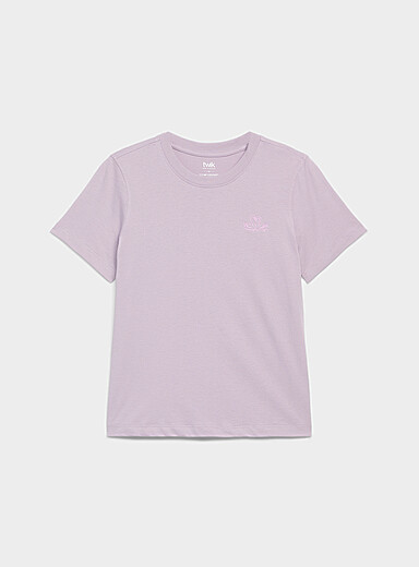 Le t-shirt petite broderie <b>Coupe d&eacute;contract&eacute;e</b>