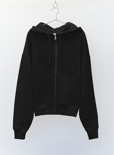 Le sweat &agrave; capuche zipp&eacute; molleton <b>Coupe d&eacute;contract&eacute;e</b>