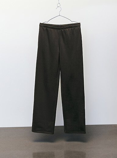 Twik Charcoal Straight-leg fleece pant for women