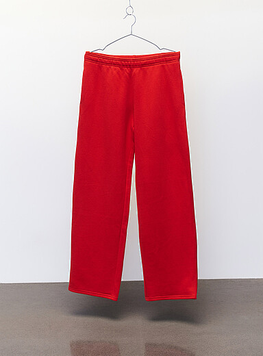 Twik: Le pantalon molleton jambe droite Rouge pour femme