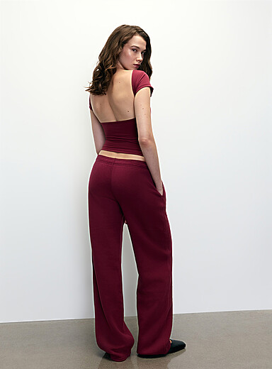 Straight-leg fleece pant
