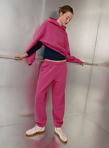 Le jogger molleton jambe ample