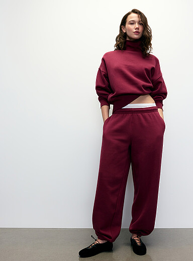 Le jogger molleton jambe ample