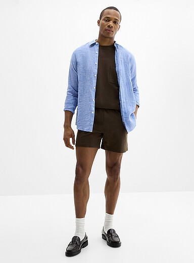 Hemp blend jersey short <b>Inseam: 6" (15.5 cm)</b>