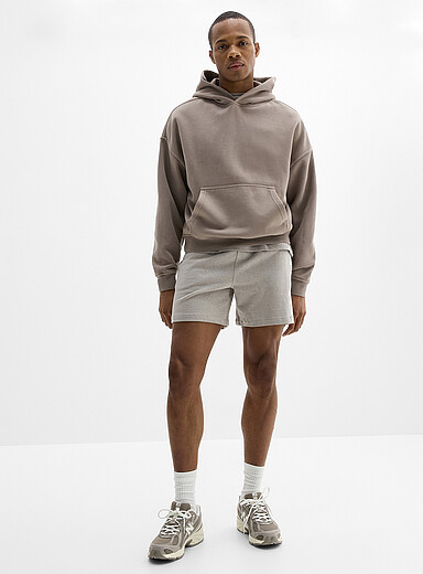 Le 31: Le short jersey touche de chanvre <b>Longueur d'entrejambe : 15,5 cm (6 po)</b> Gris pour homme