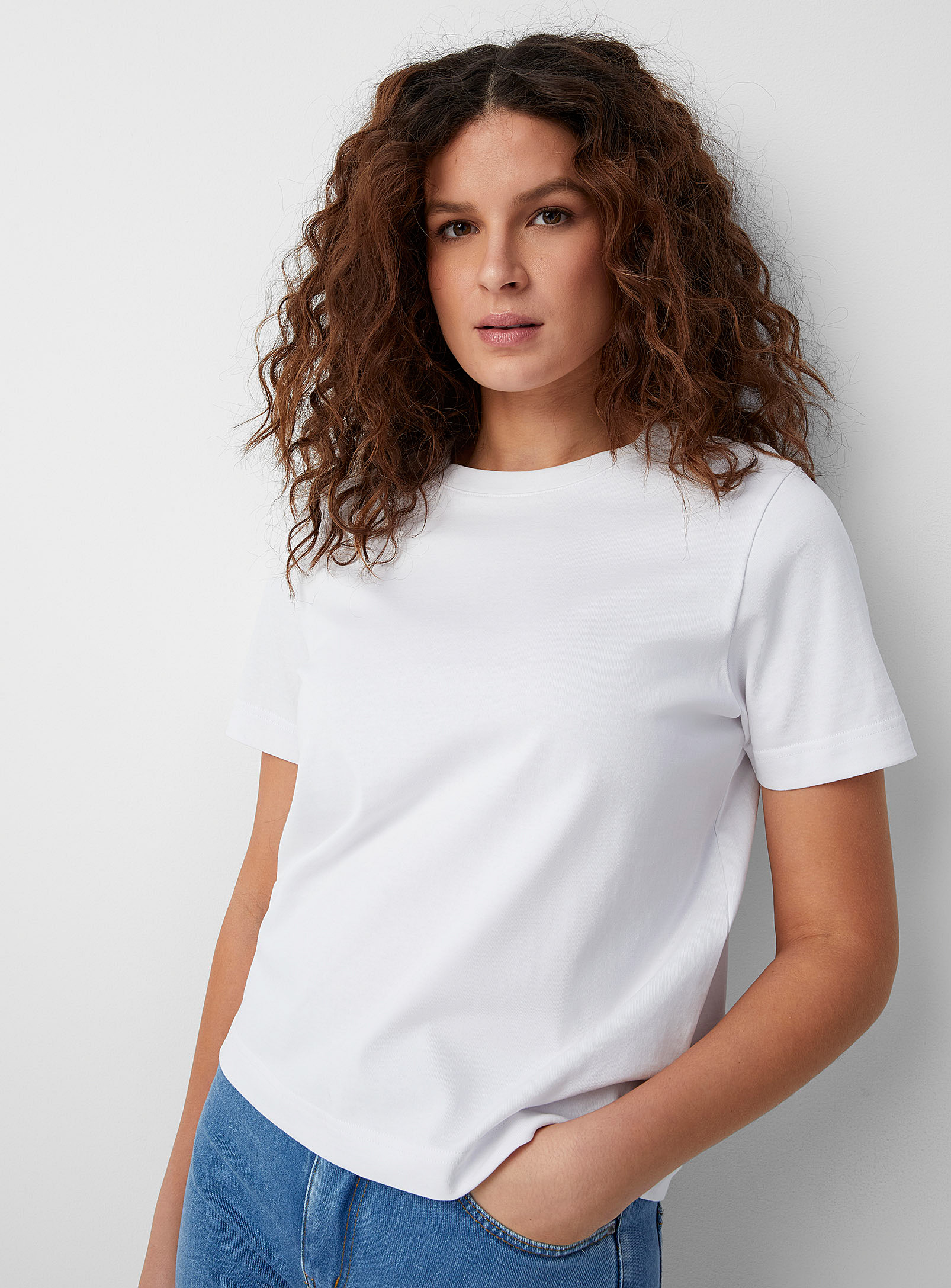 Contemporaine Thick Jersey Boxy T-shirt In White