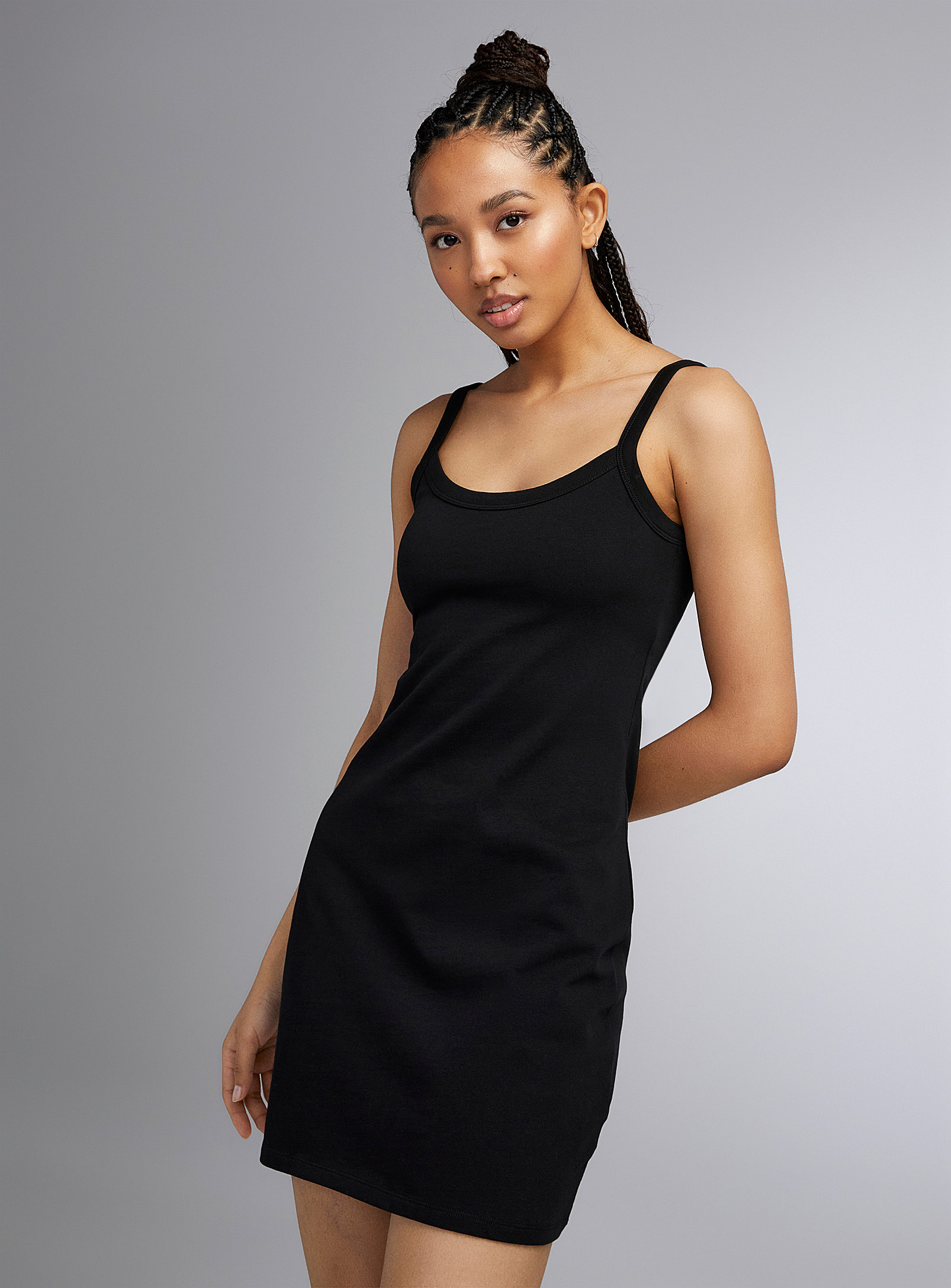 Twik Athletic Fitted Dress In Black