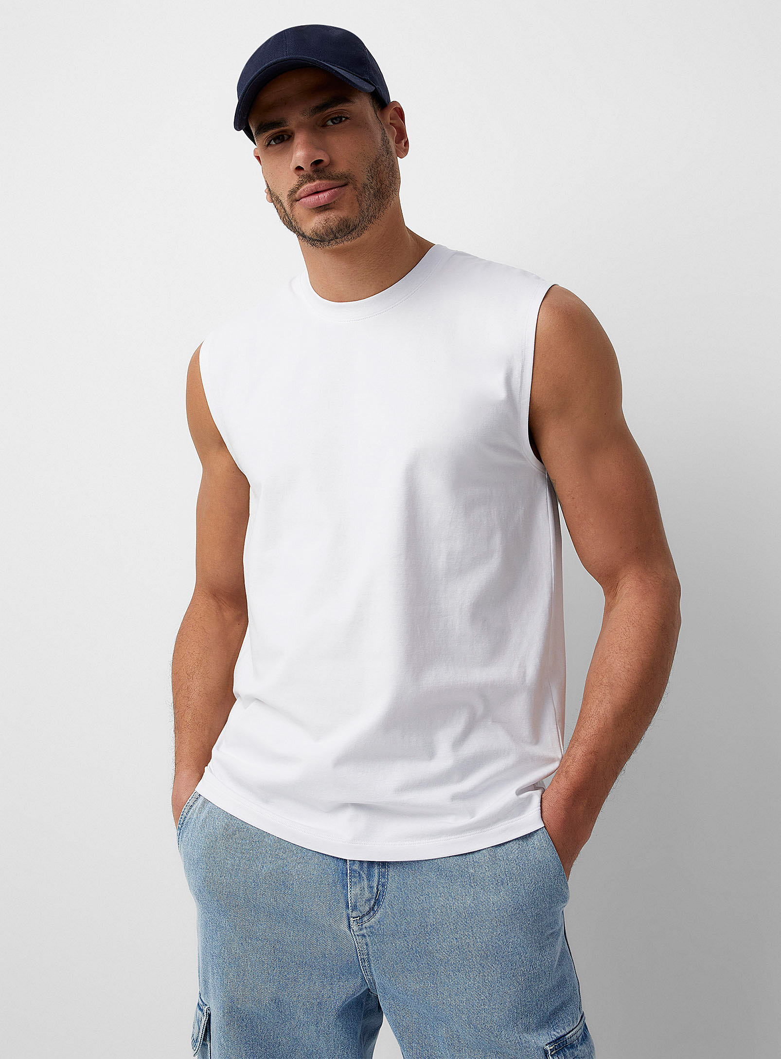 Le 31 Sleeveless T-shirt In White