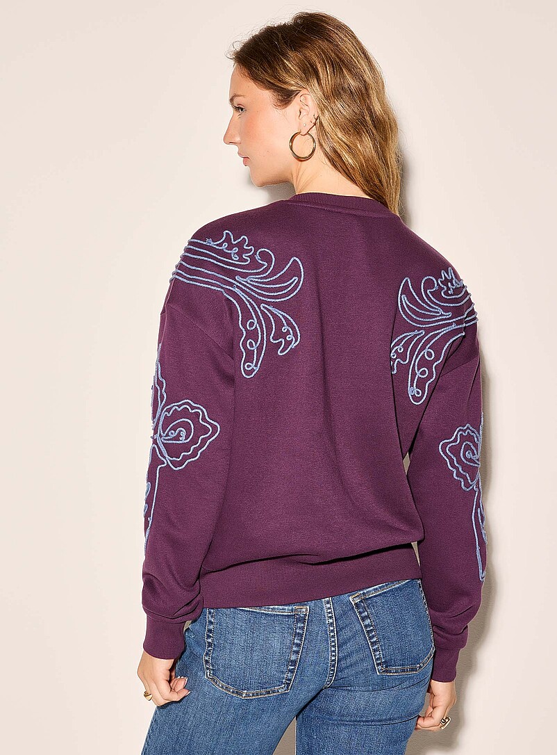 Embossed flowers sweatshirt product image 2
