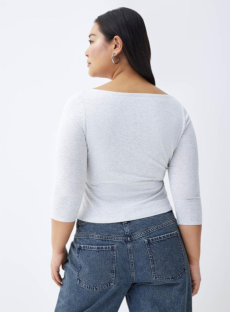 3/4-sleeve boat-neck tee product image 2