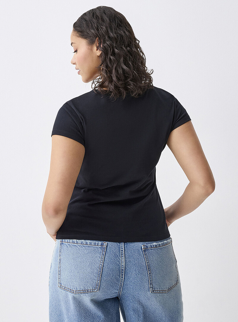 Cap-sleeve Henley T-shirt product image 2