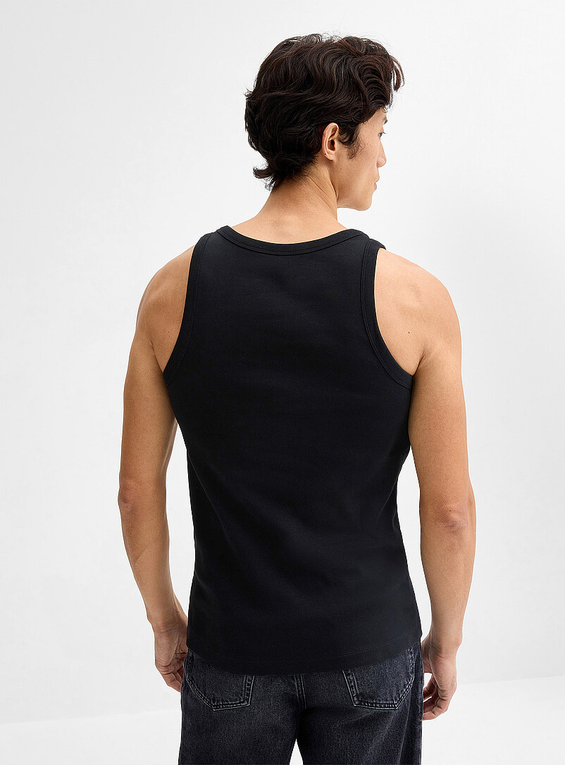 Ribbed jersey Henley tank product image 2