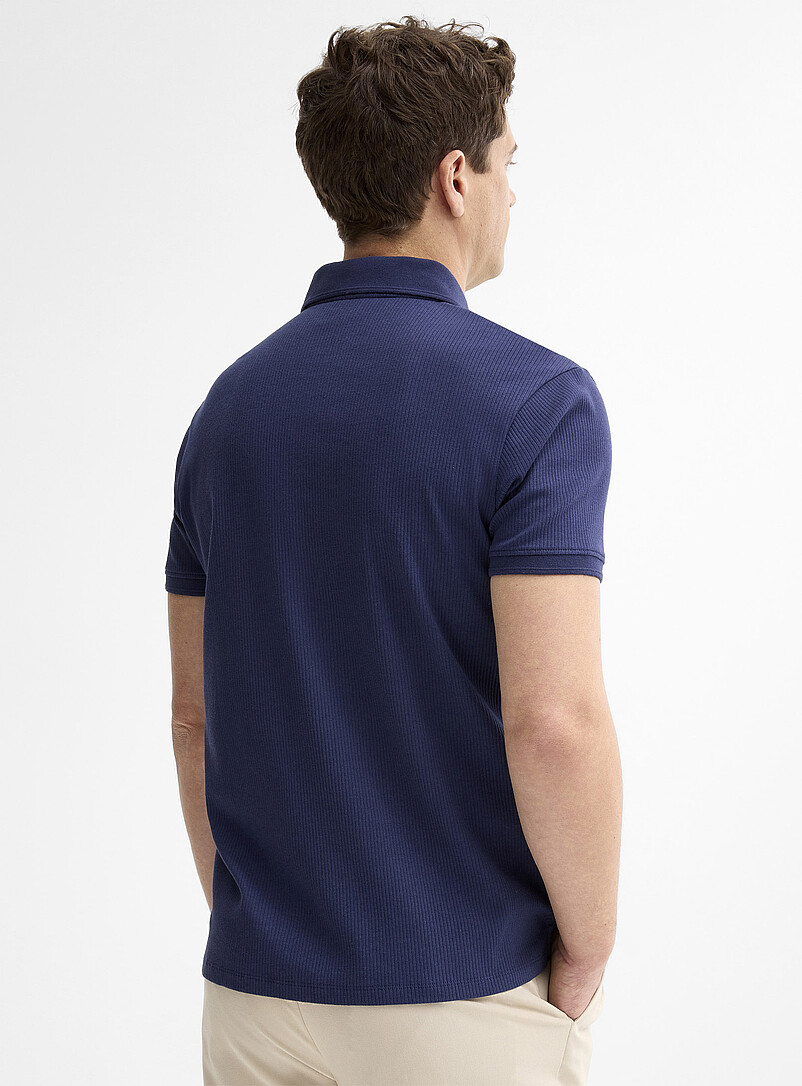 Modal-blend ribbed polo product image 2