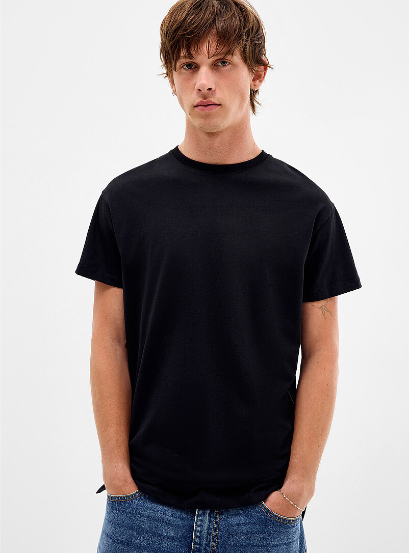 Organic Cotton Crew-Neck T-Shirt Djab 101 Longline Fit