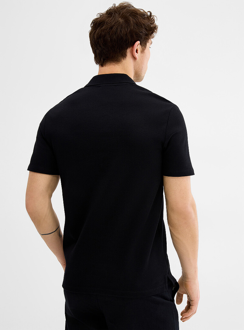 Waffled Johnny collar polo product image 2