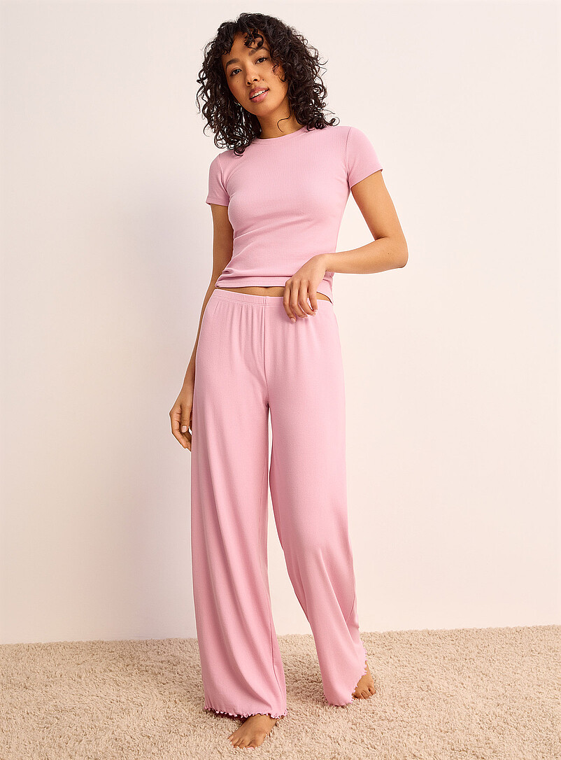 Lettuce-Trim Baby Rib Pyjama Pant